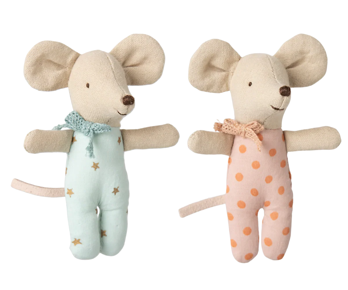 Maileg Twins Baby Mice in Matchbox