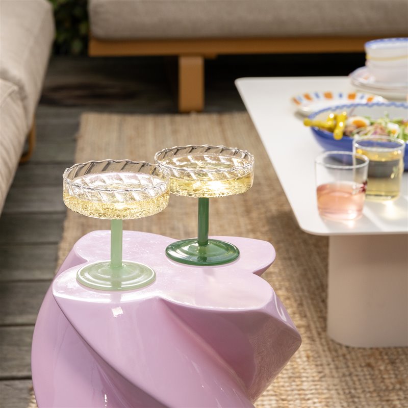 &Klevering Coupe Twirl Green Glasses Set of 2