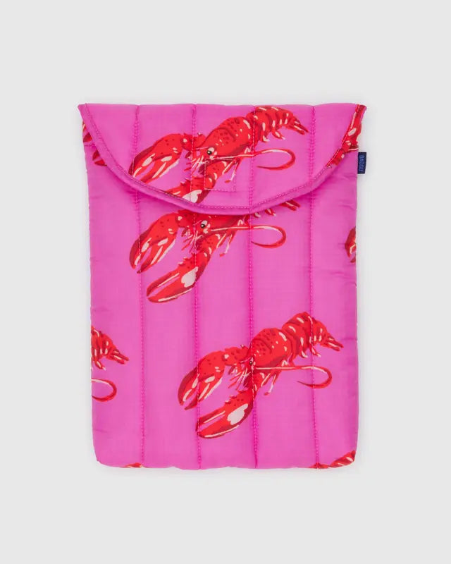 BAGGU Puffy Laptop Sleeve 13"/14" - Pink Lobster
