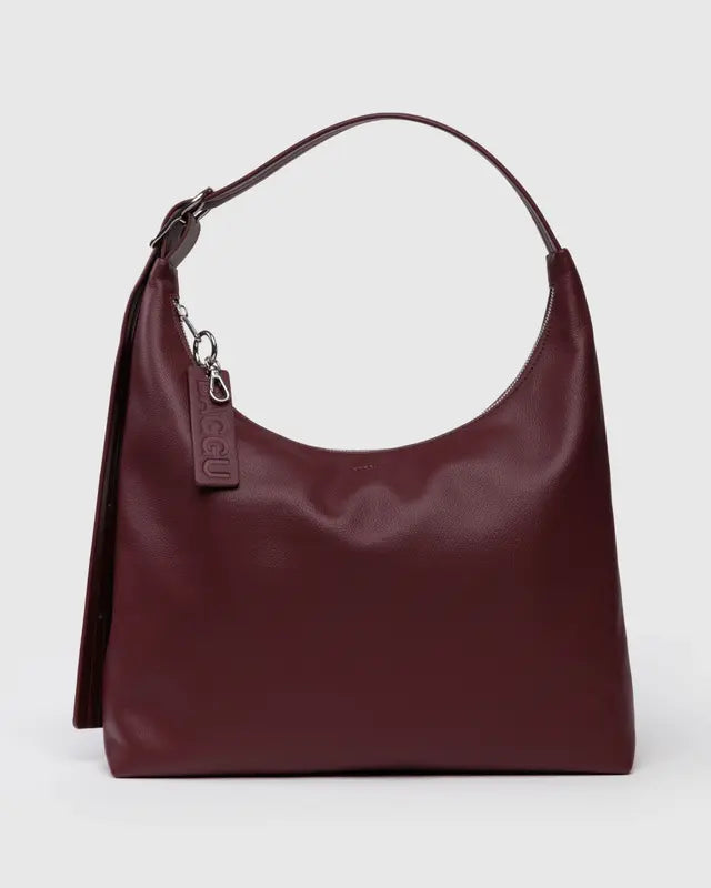 BAGGU Recycled Leather Shoulder Bag - Mahogany