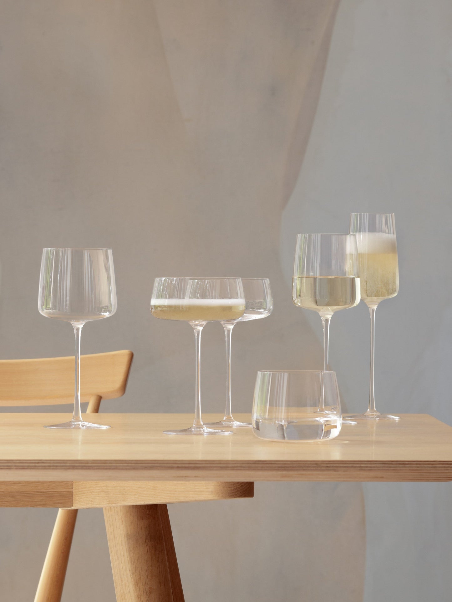 LSA Metropolitan Champagne Saucer 300ml Set Of 4 - Clear