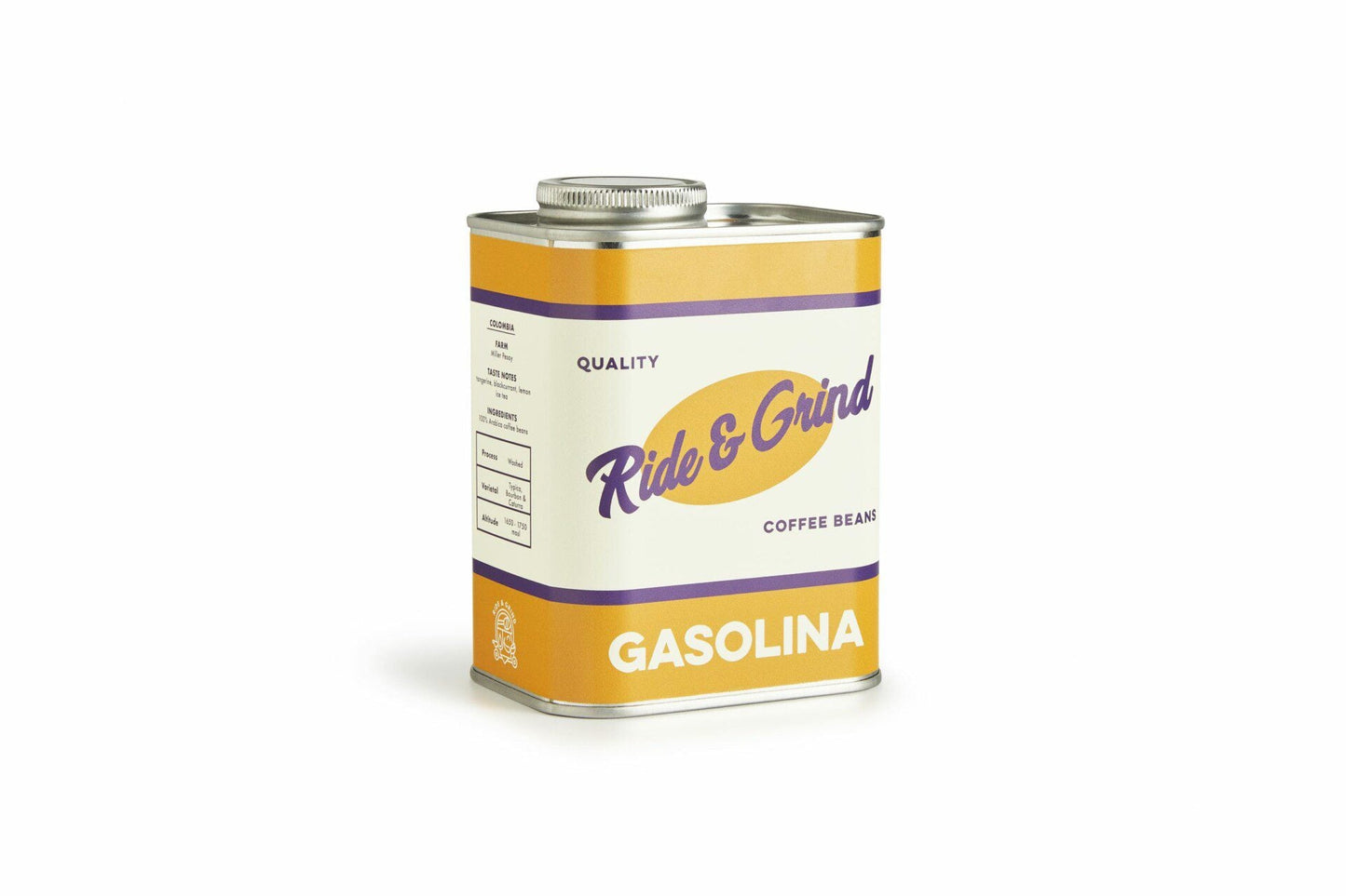 Ride & Grind Gasolina Colombia Coffee Beans Tin
