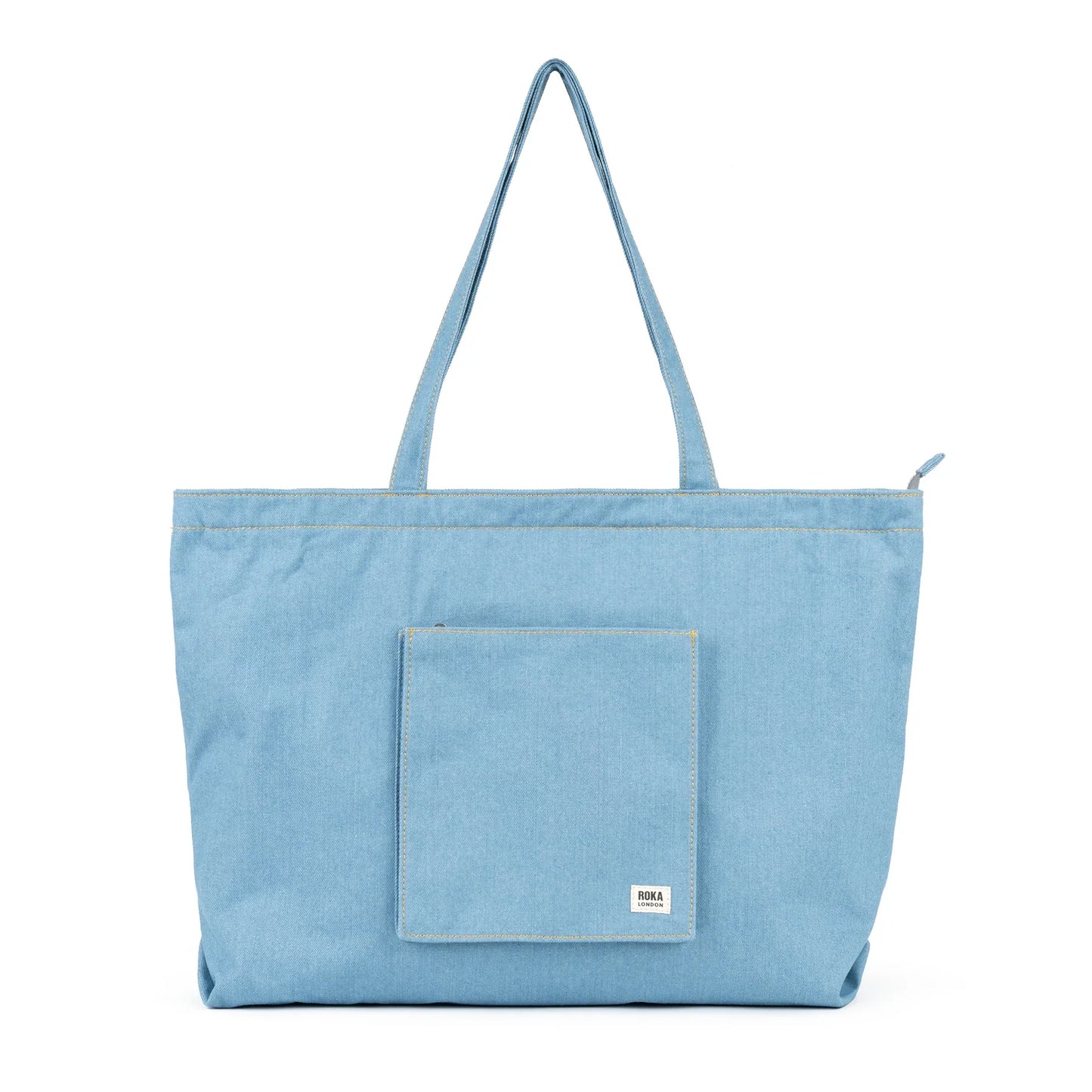 Roka Portobello Light Wash Denim Large Cotton Tote