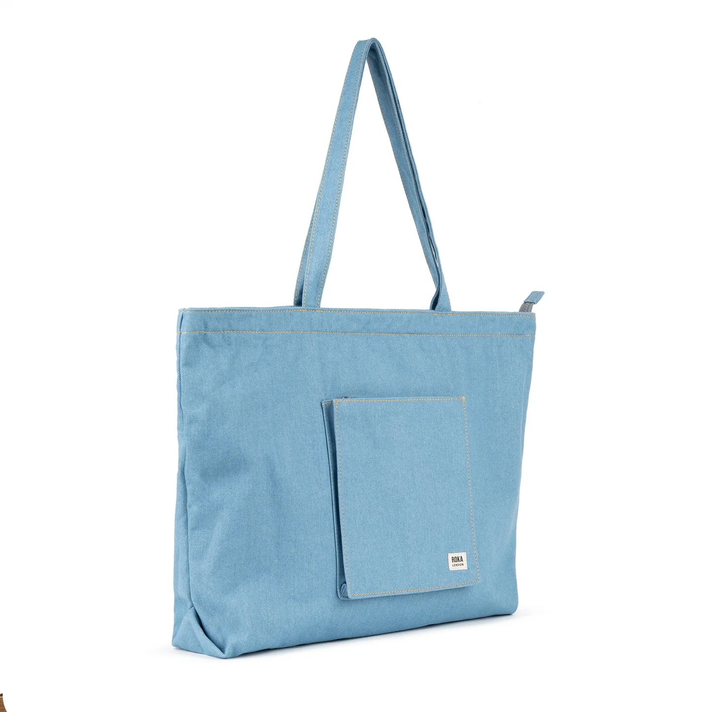 Roka Portobello Light Wash Denim Large Cotton Tote
