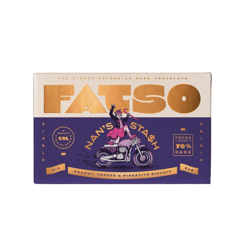 Nan's Stash FATSO Chocolate - Peanut, Toffee & Digestive Biscuit