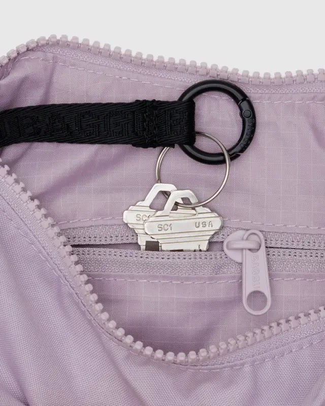 BAGGU Small Nylon Crescent Bag - Dusty Pink