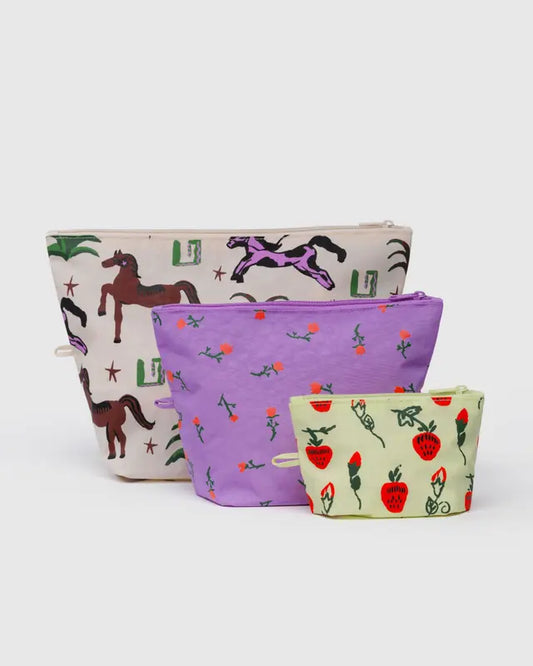 BAGGU Go Pouch Set - Painted Prairie