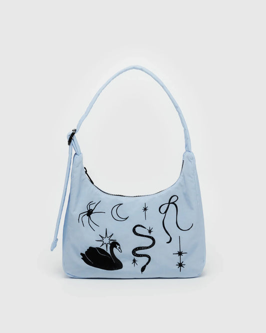 BAGGU Mini Nylon Shoulder Bag - Embroidered Ballet Icons