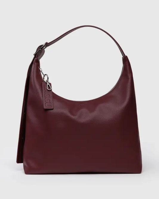 BAGGU Recycled Leather Shoulder Bag - Mahogany