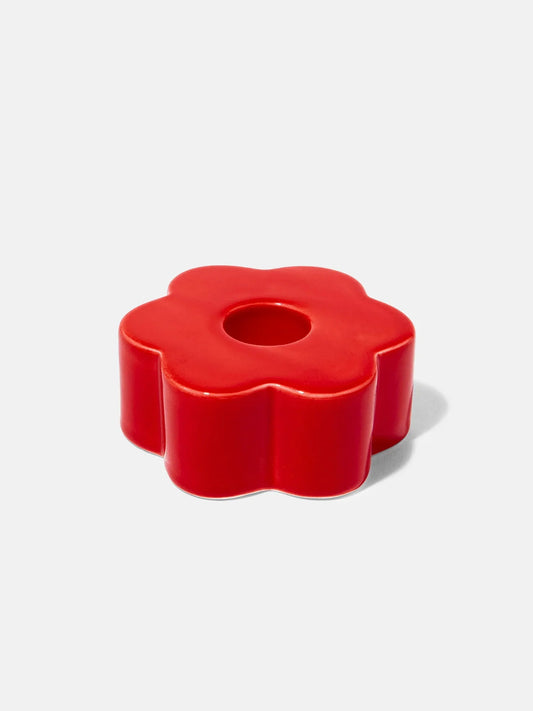 DOIY Daisy Candle Holder in Red
