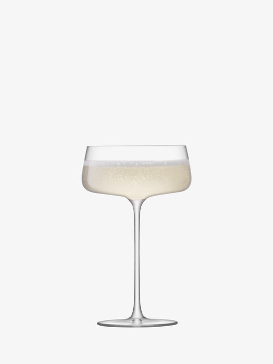 LSA Metropolitan Champagne Saucer 300ml Set Of 4 - Clear