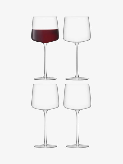 LSA Metropolitan Wine Glass 400ml Set of 4 - Clear
