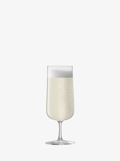 LSA Arc Champagne Flute 240ml Set of 4 - Clear