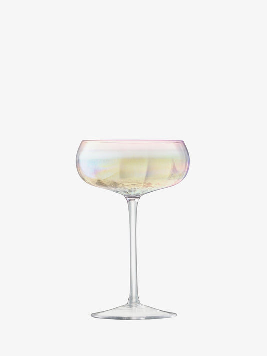 LSA Pearl Champagne Saucer 300ml Set of 2 - Mother of Pearl