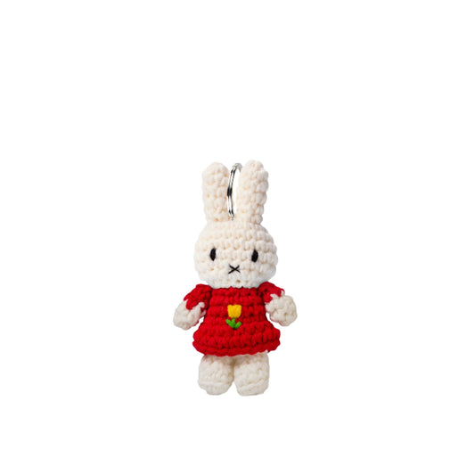 Miffy Handmade Crochet Keyring - Red Tulip