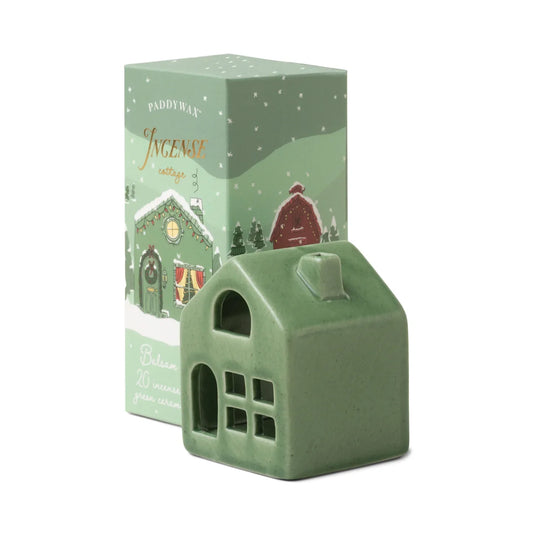 Paddywax Ceramic Village Incense Holders - Green Cottage