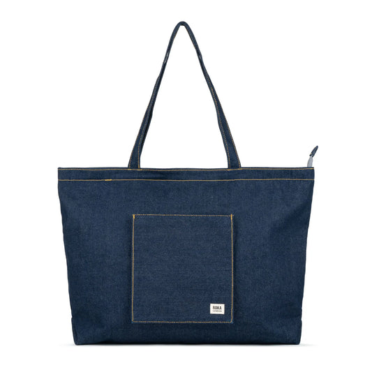 Roka Portobello Dark Wash Denim Large Cotton Tote