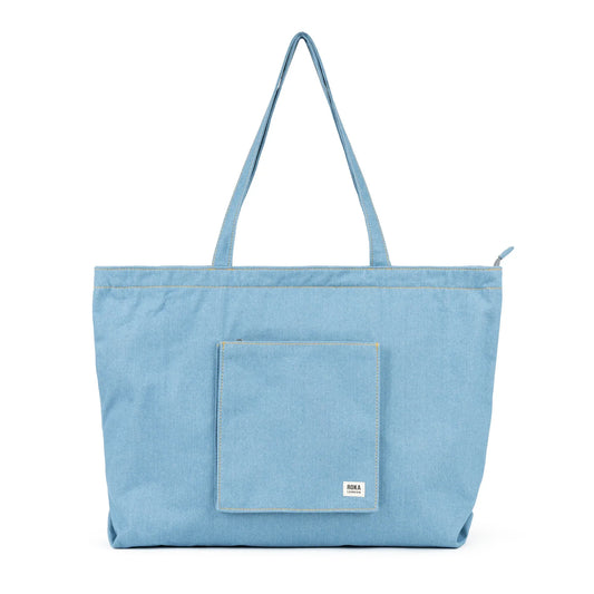 Roka Portobello Light Wash Denim Large Cotton Tote