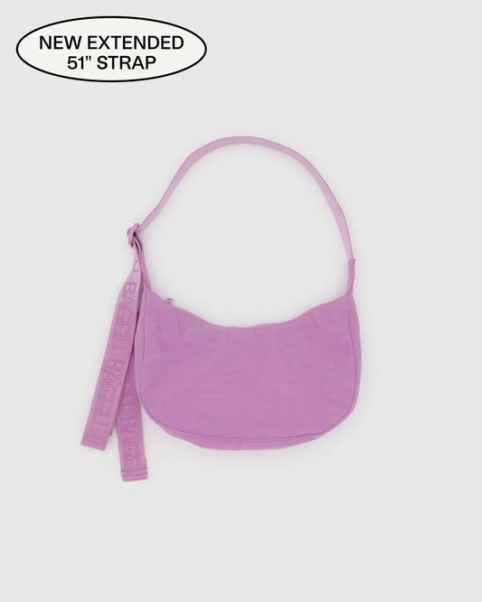 BAGGU Small Nylon Crescent Bag - Peony